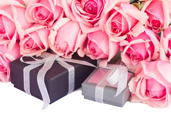 flowers, gifts, pink, roses, букет, розовые розы, розы