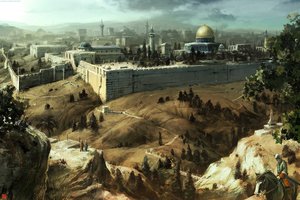 Обои на рабочий стол: assassins creed, иерусалим, мечеть