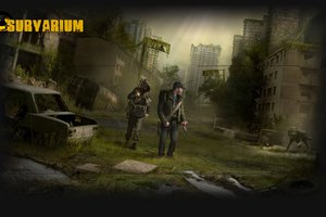 Обои на рабочий стол: S.T.A.L.K.E.R 2, survarium, автомат, Ак-47, волк, два человека, ммо-шутер, свд