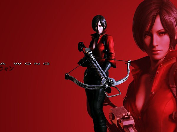 Ada Wong, Resident Evil 6, ада вонг, красный фон, обитель зла