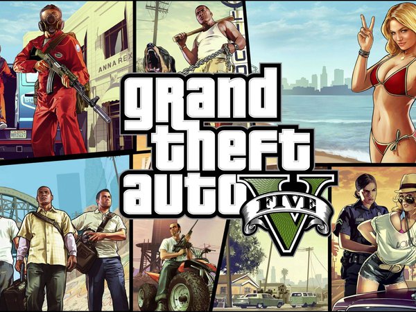 1С, Grand Theft Auto V, GTA, GTA 5, Rockstar Games, Rockstar North, арт, девушка, море, оружие