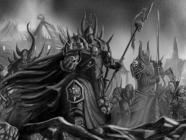 warhammer 40k, броня, доспехи, мечи, орды, оружие, последователи, тзинча, тысяча сынов, хаоса