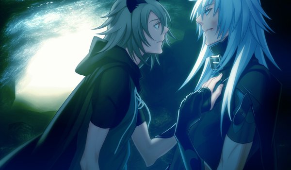 Обои на рабочий стол: by kazuaki, konoe, lamento, rai, visual novel, два парня, ушки животоного, эмоции