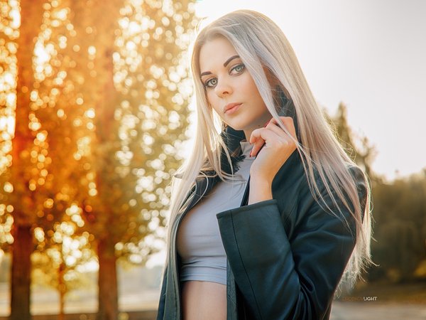 Alexander Drobkov-Light, блондинка, девушка, Карина Керина, модель, осень, фигура