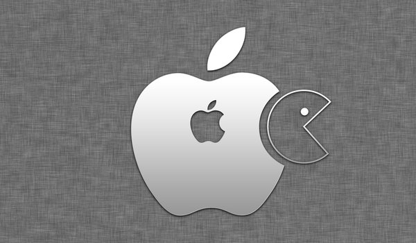 Обои на рабочий стол: apple, pacman, яблоко