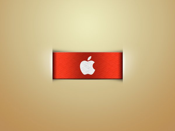 apple, logo, бренд, красная, ткань, фон