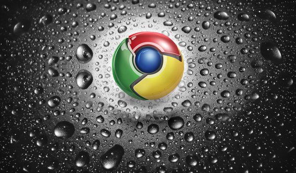 Обои на рабочий стол: google chrome, капли, макро