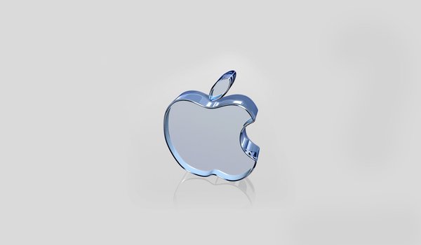 Обои на рабочий стол: apple, логотип, стекло, яблоко