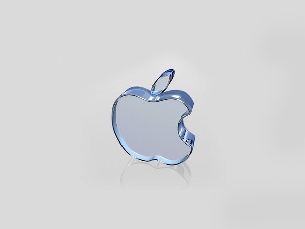 apple, логотип, стекло, яблоко