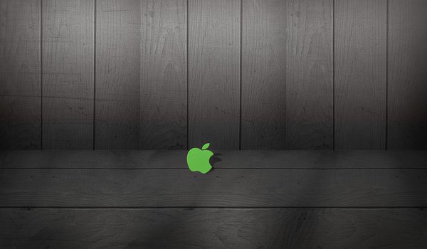Обои на рабочий стол: apple, доски, фон, чёрные