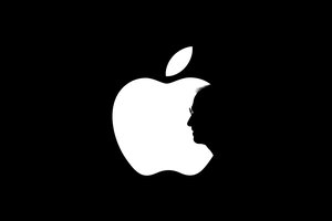 Обои на рабочий стол: apple, logo, steve jobs, стив джобс, тень, эпл
