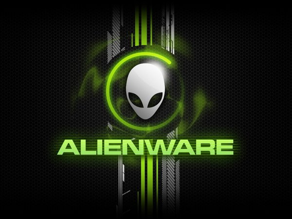 alienware, брэнд, голова, надпись, текстура