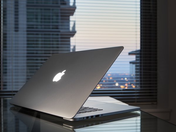 apple, Macbook Pro Retina, ноутбук, окно, стол