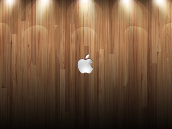 apple, logo, mac, дерево, стена