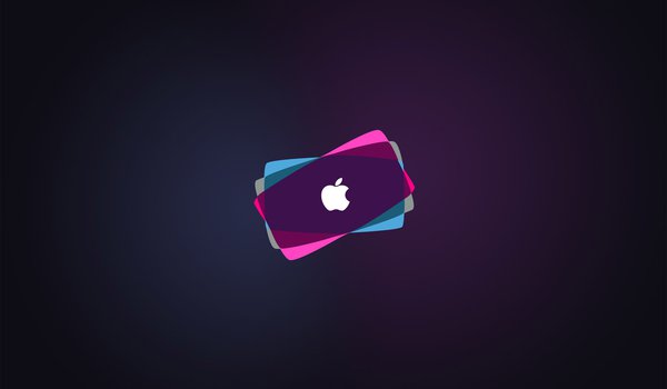 Обои на рабочий стол: apple, backround, brand, colorful, hi-tech, logo, mac