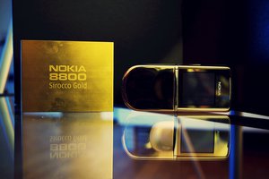 Обои на рабочий стол: Edition, Nokia 8800, Sirocco Gold, классика, нокия, слайдер, телефон