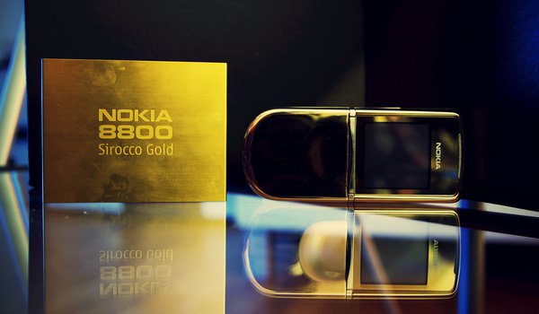 Обои на рабочий стол: Edition, Nokia 8800, Sirocco Gold, классика, нокия, слайдер, телефон