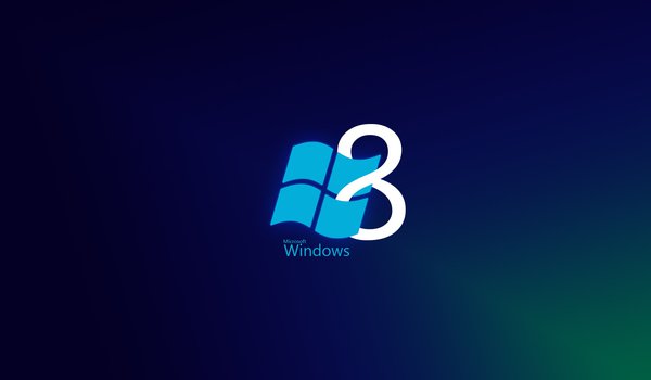 Обои на рабочий стол: blue, logo, windows 8