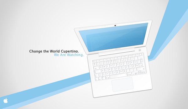 Обои на рабочий стол: apple, macbook, бренд, картинка, линии, надпись, обои, полосы, фирма