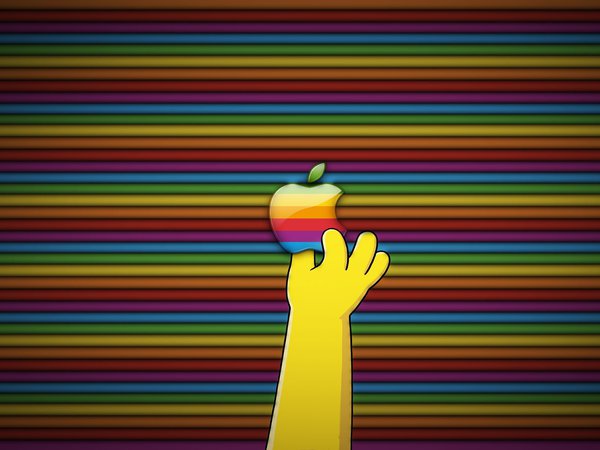 apple, simpsons, логотип