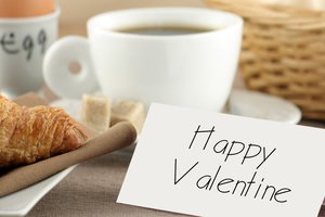 Обои на рабочий стол: валентинка, влюбленных, день, завтрак, посуда, праздники