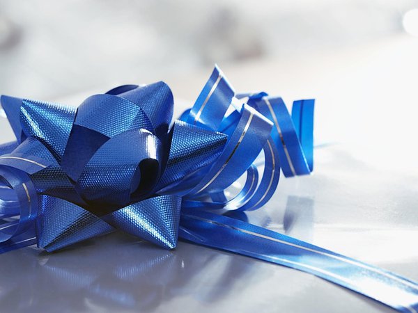 бантик, настроения, подарок, праздники, синий