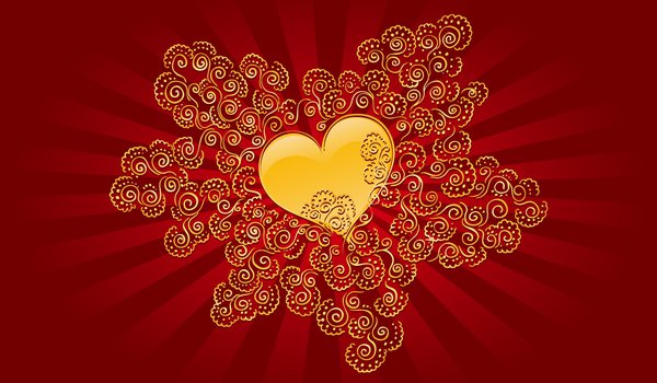 Обои на рабочий стол: drops, heart, valentines day, день святого валентина, любовь, сердце