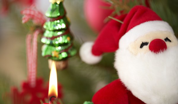 Обои на рабочий стол: christmas, christmas tree, new year, santa, toy, елка, игрушка, новый год, рождество, санта