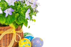 Обои на рабочий стол: Easter, пасха, цветы, яйца