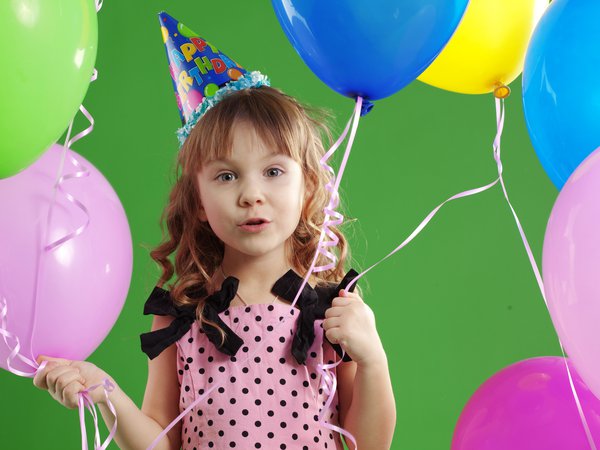 balloons, beautiful happy little girl, children, happy birthday, joy, воздушные шары, дети, красивая счастливая маленькая девочка, радость, С Днем Рождения