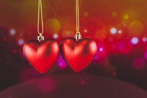 Обои на рабочий стол: bokeh, hearts, love, red, romantic, valentine's day, сердечки