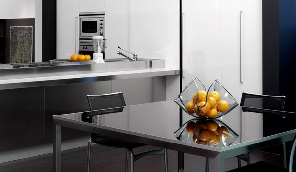 Обои на рабочий стол: апельсины, дизайн, интерьер, квартира, комната, кухня, серый, стиль, фрукты