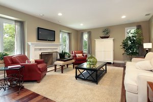 Обои на рабочий стол: белый, бутыль, диван, дизайн, зеленый, интерьер, камин, ковер, кожа, комната, красный, кресла, стиль
