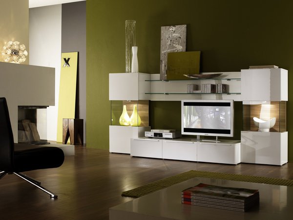 living room with green decor, дизайн, дом, жилая комната, интерьер, стиль