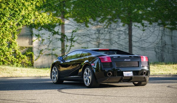 Обои на рабочий стол: gallardo, lamborghini, Lamborghini Gallardo, rear view