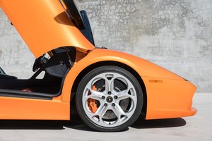 Обои на рабочий стол: Italian Cars, Lamborghini Murcielago Roadster, orange, supercar, Wheels