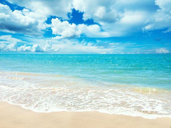 blue sea, бирюза, горизонт, лето, море, небо, облака, пейзаж, песок, пляж