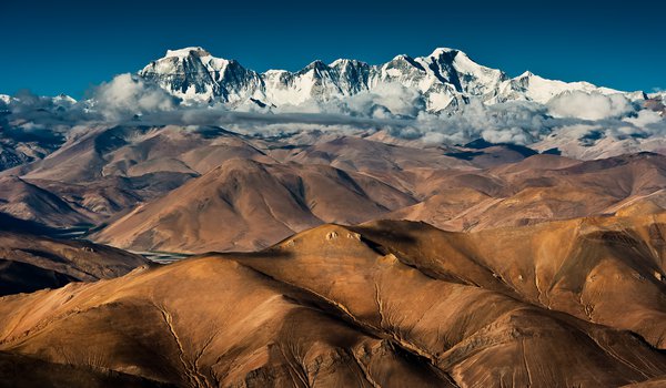 Обои на рабочий стол: china, cho oyu, tibet, горы, китай, облака, тибет, чо ойю