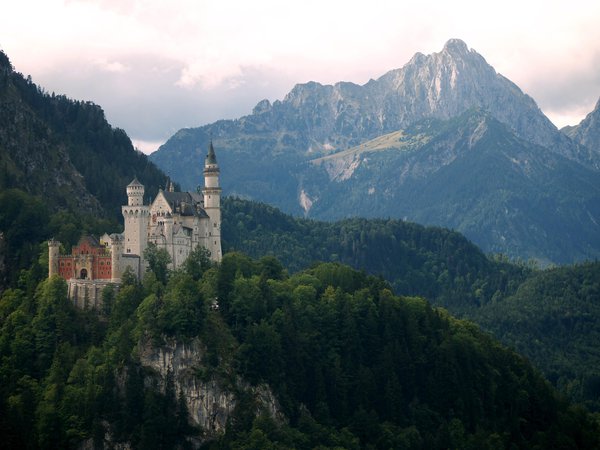 Neuschwanstein, бавария, германия, горы, замок, нойшванштайн