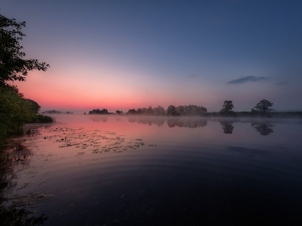 Андрей Чиж, Дубна, лето, пейзаж, природа, рассвет, река, туман, утро