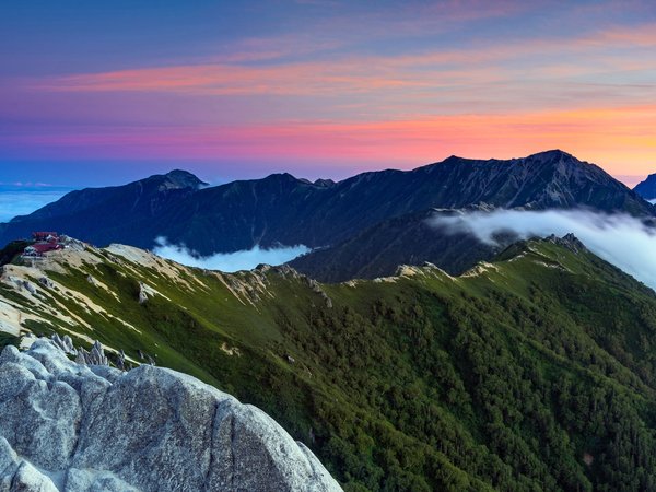 2022, Azumino, japan, mountain, Nagano, горы, Нагано, небо, облака, япония