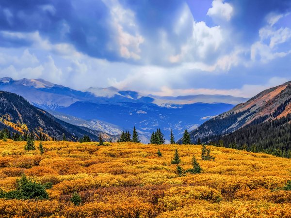 Colorado, горы, Колорадо, облака