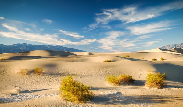 Обои на рабочий стол: california, Death Valley, дюны, калифорния, небо, облака, песок, сша