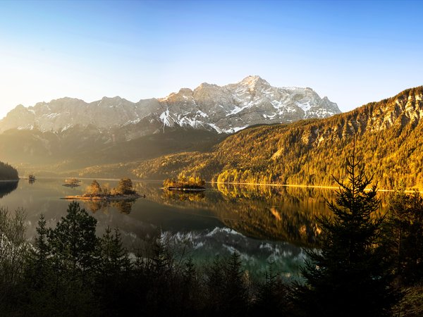 bavaria, Eibsee, Landkreis Garmisch-Partenkirchen, природа