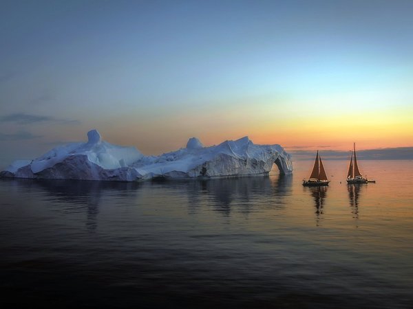 arctic, Greenland, ice, sailing