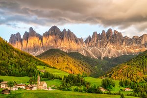 Обои на рабочий стол: Santa Maddalena, Альпы, горы, италия
