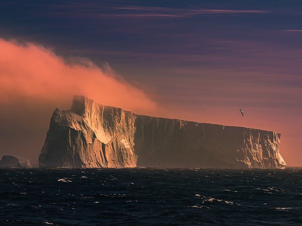 iceberg, James Cai, waves, айсберг, волны