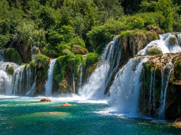 Krka National Park, водопады, Хорватия