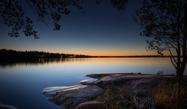 Обои на рабочий стол: Finland, Kotka, Kymenlaakso, вечер, озеро, Финляндия