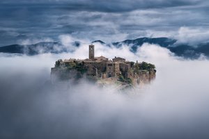 Обои на рабочий стол: Andrea Zappia, clouds, fortress, italy, италия, крепость, облака